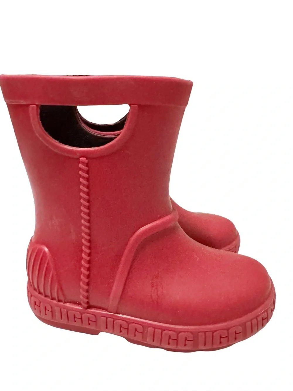 UGG Drizlita Mid-Calf Waterproof Rain Boots Samba Red Toddler Girl 8